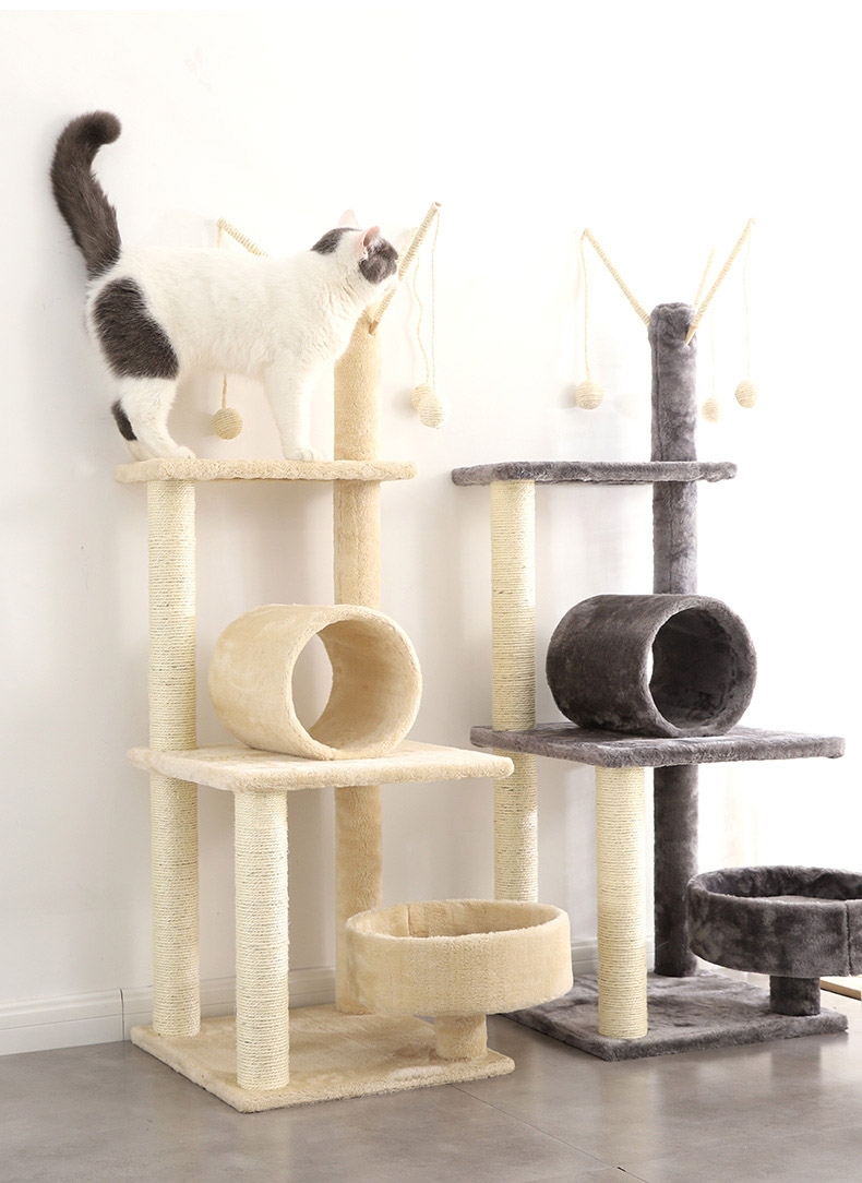 伊丽 绒布玩具款猫爬架猫玩具 简约轻奢 释放猫咪天性