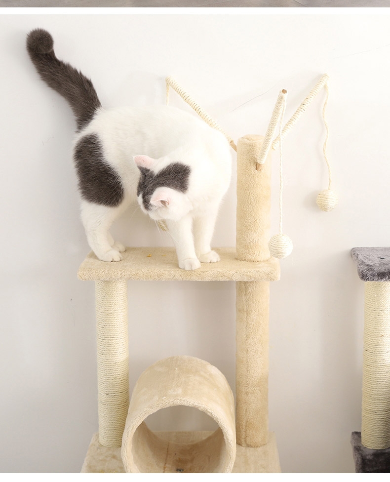 伊丽 绒布玩具款猫爬架猫玩具 简约轻奢 释放猫咪天性