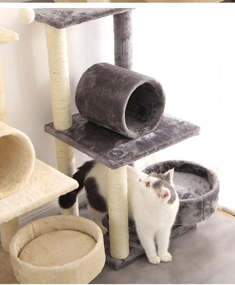 伊丽 绒布玩具款猫爬架猫玩具 简约轻奢 释放猫咪天性