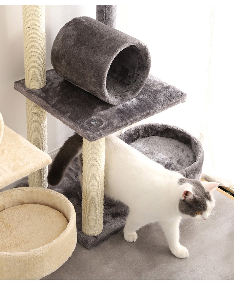 伊丽 绒布玩具款猫爬架猫玩具 简约轻奢 释放猫咪天性