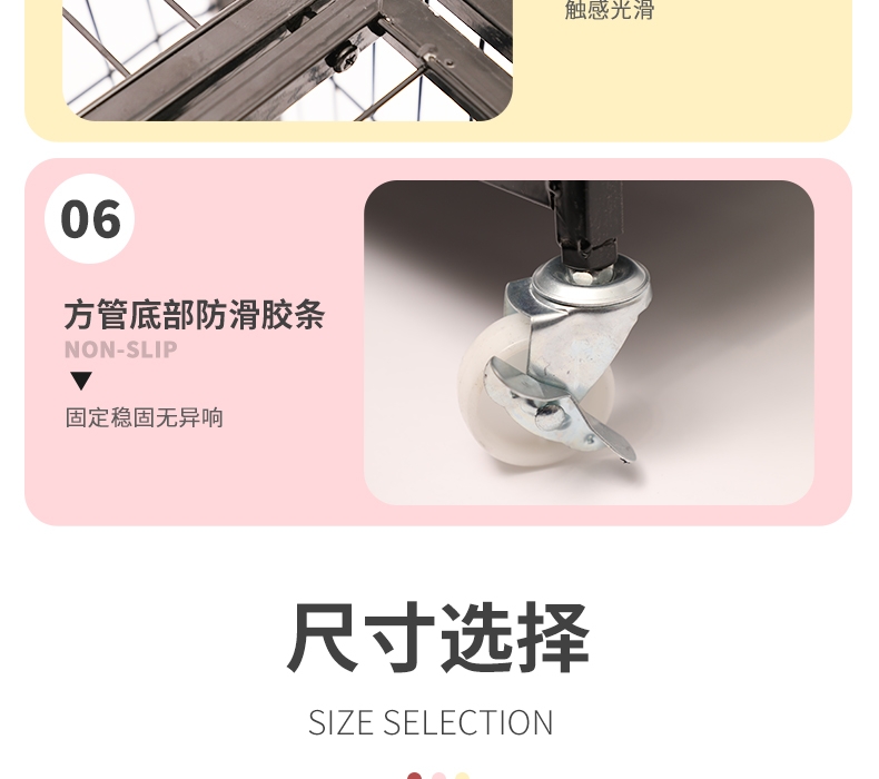 多可特 滚轮设计可折叠宠物笼狗笼子 长约62cm 内置托盘