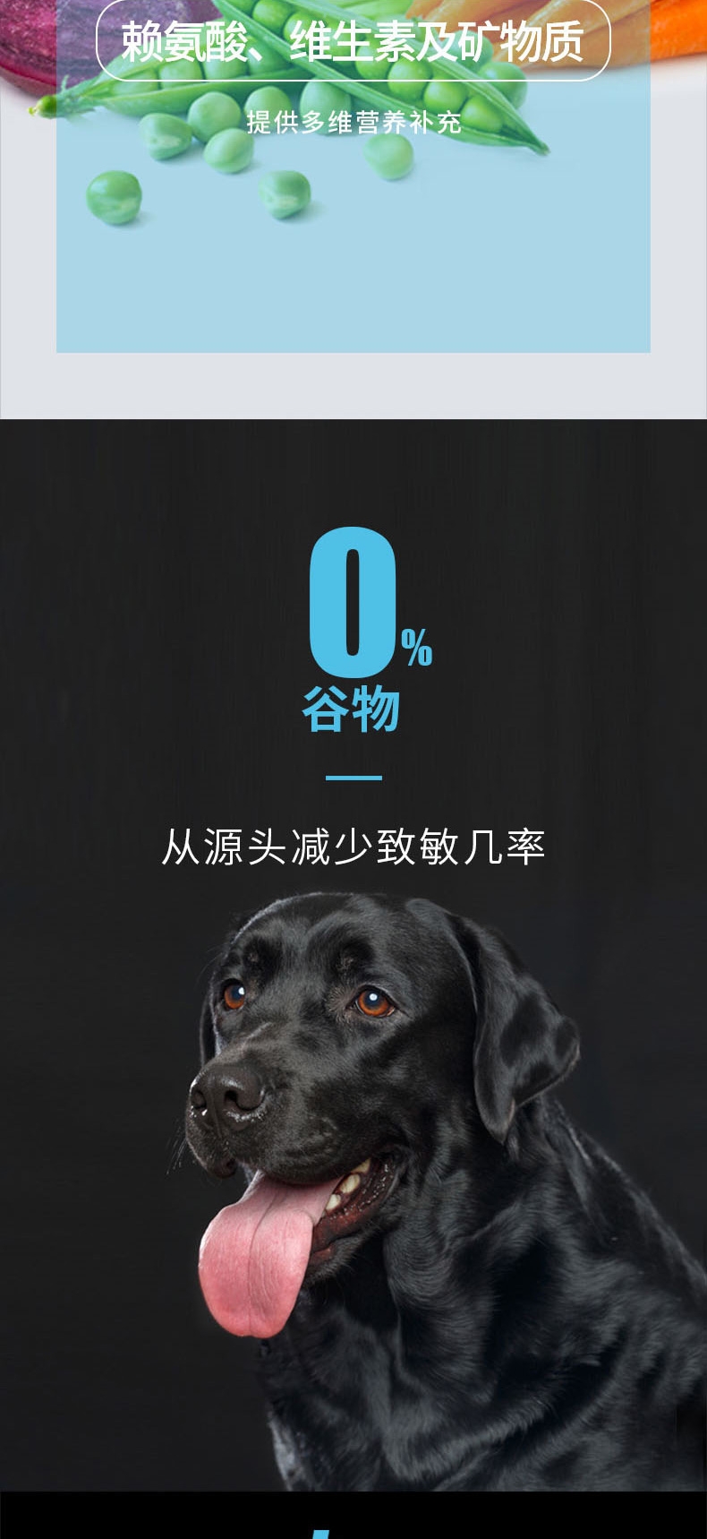 醇粹 黑标无谷大型犬全犬粮 15kg 75%肉含量