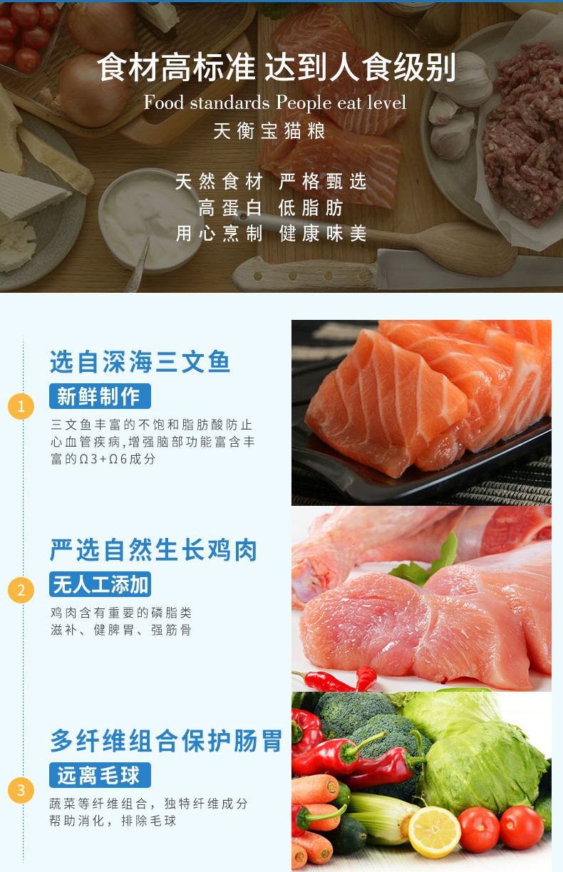 美国天衡宝Naturla balance 健乐鸡肉三文鱼配方全猫粮 15磅/ 6.8kg