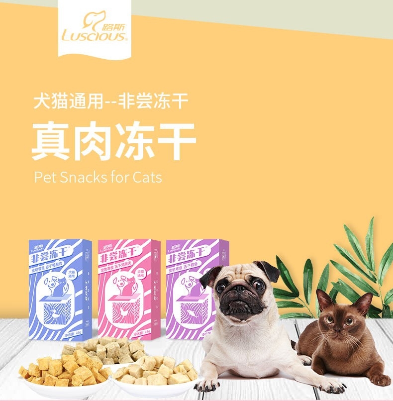 路斯 冻干鸭胸肉45g 犬猫通用 80%蛋白含量