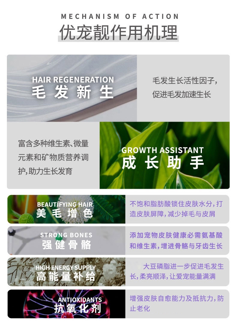 倍珍保 优宠靓氨基酸狗美毛颗粒 300g 美毛增色 有助毛发新生