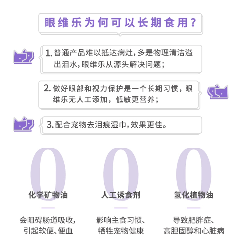 倍珍保 犬猫通用 眼维乐营养颗粒 300g 改善泪痕 眼部护理