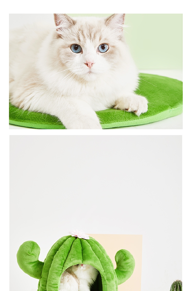 未卡 仙人掌猫窝 内置软垫 温暖舒适