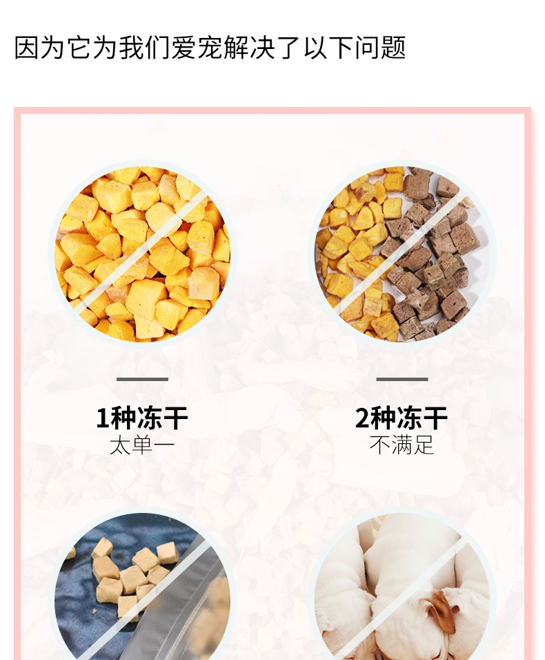 优倍滋 冻干零食全家桶500g 犬猫通用 增肥发腮