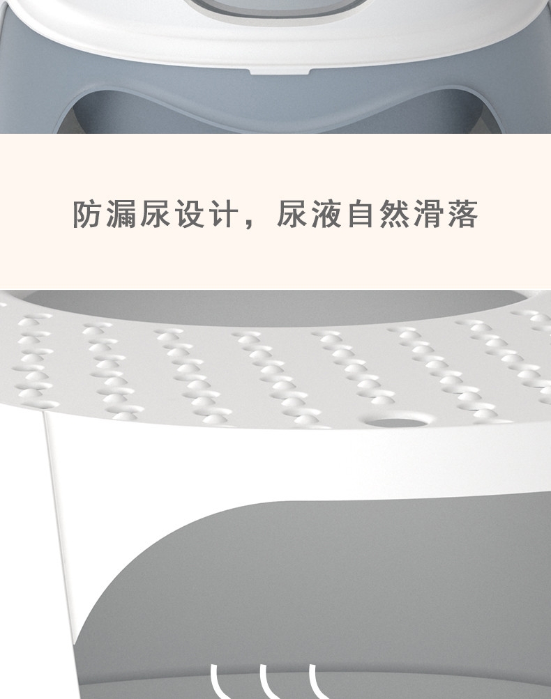 派可为 小火箭封闭式抽屉顶入式超大特大号 20斤猫咪适用 除臭猫砂盆双门抽屉款