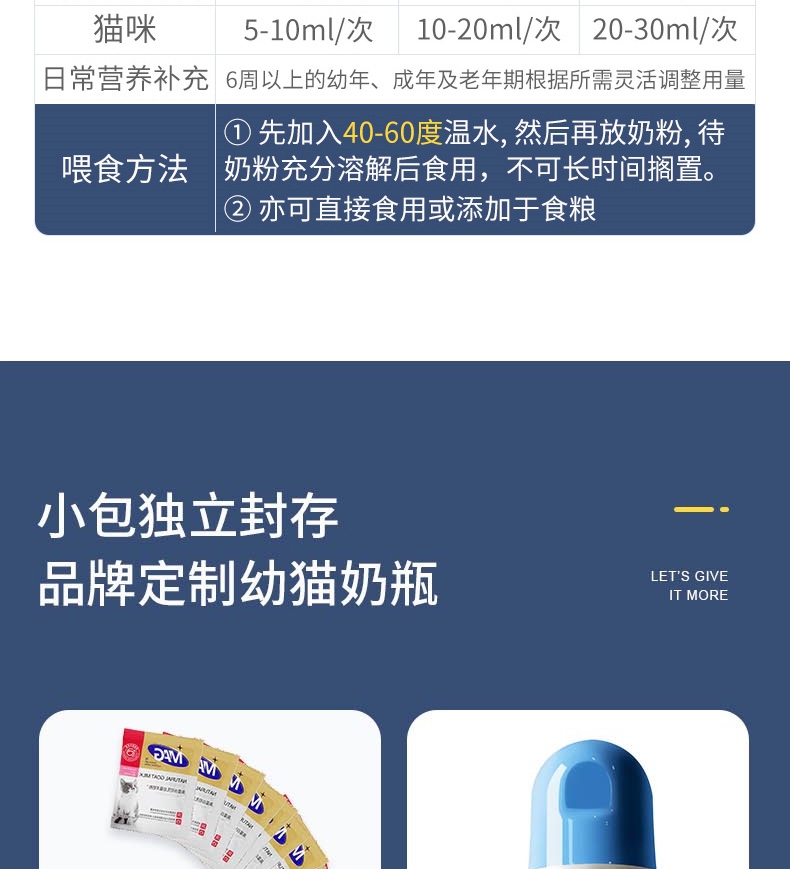 MAG 高蛋白初乳幼猫羊奶粉 10g*20袋 42%高蛋白
