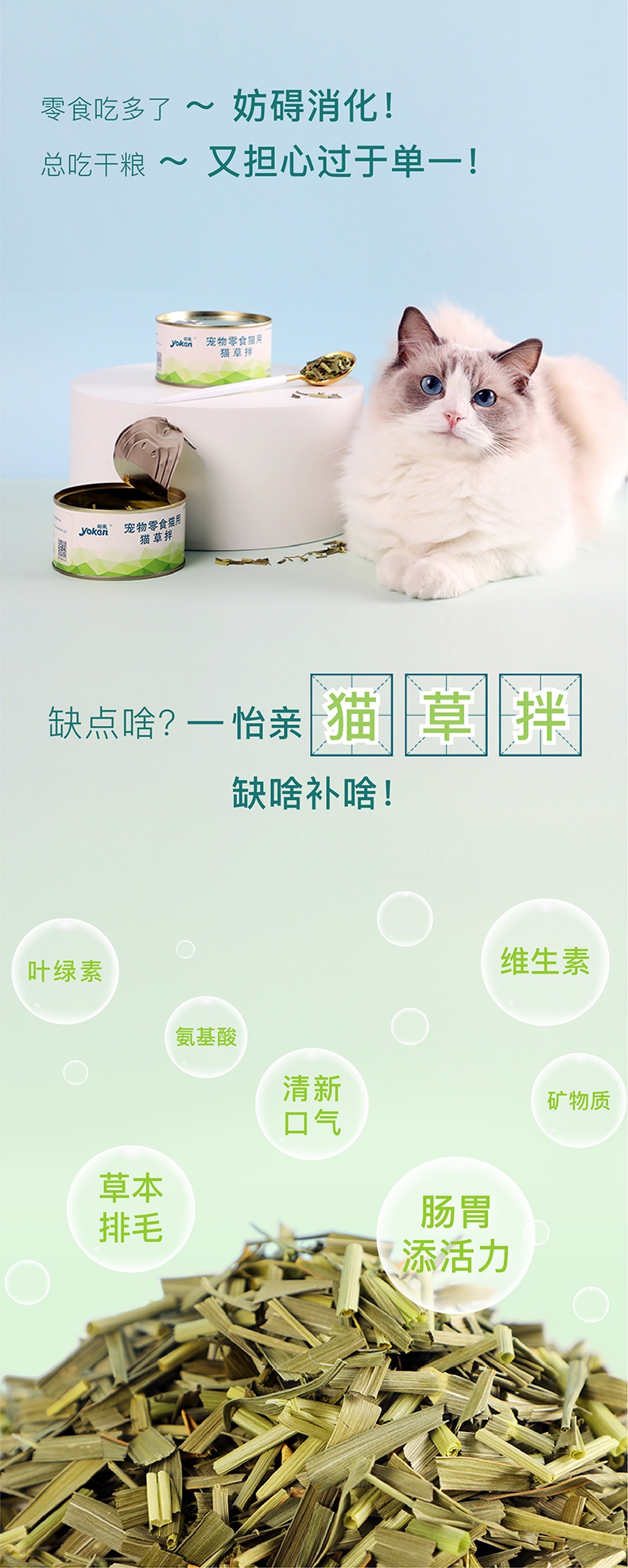怡亲 宠物零食猫草 20g 猫零食