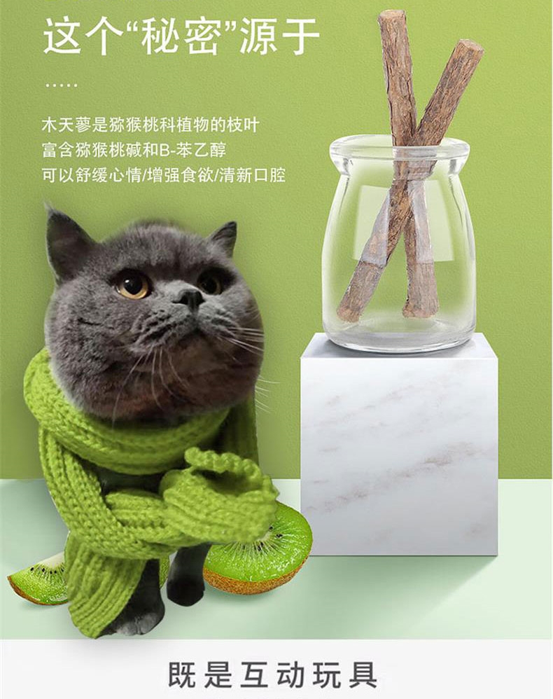 心然 猫的磨牙棒木天蓼棒2支装 10g 猫零食