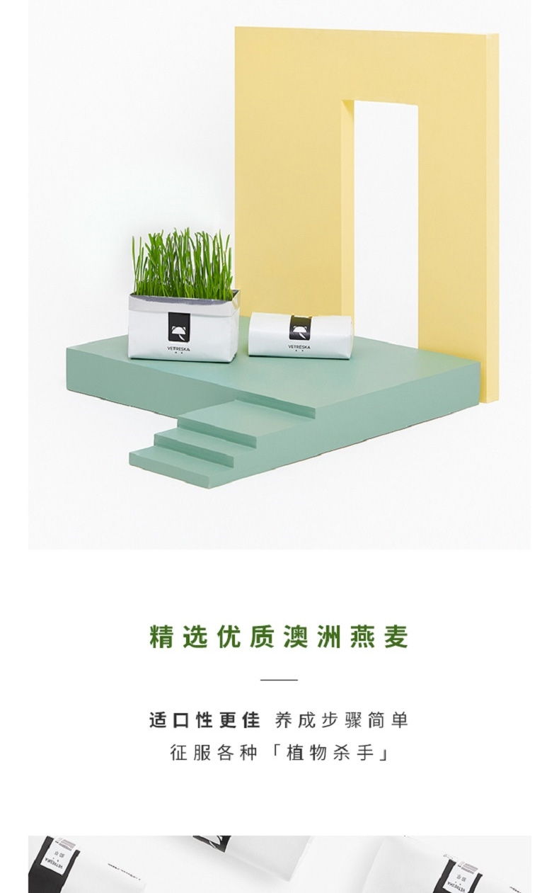 未卡 网红黑麦猫草 80g/袋