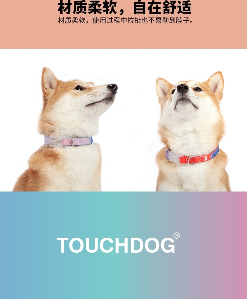 它它Touchdog 七彩PVC项圈套装