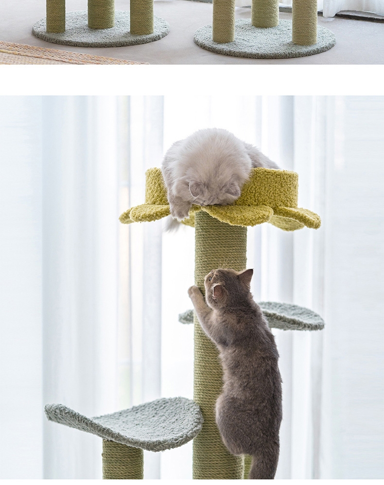 ZEZE 荷叶猫爬架 猫玩具 磨爪攀爬