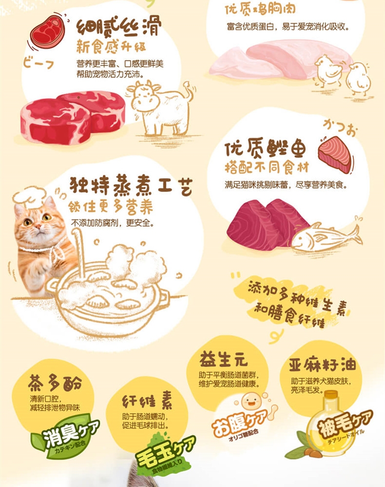 日本Hell's Kitchen地狱厨房 新食感珍享鲣鱼鱼子成猫 90g 猫零食