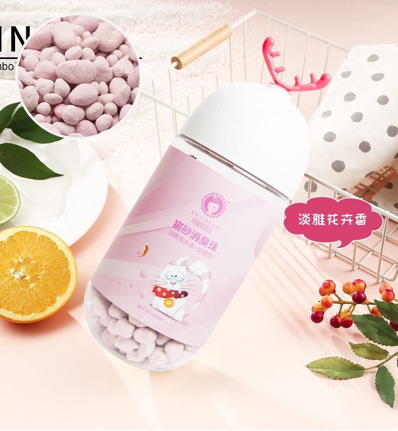 雪貂留香 猫砂除臭珠淡雅花卉香 500ml