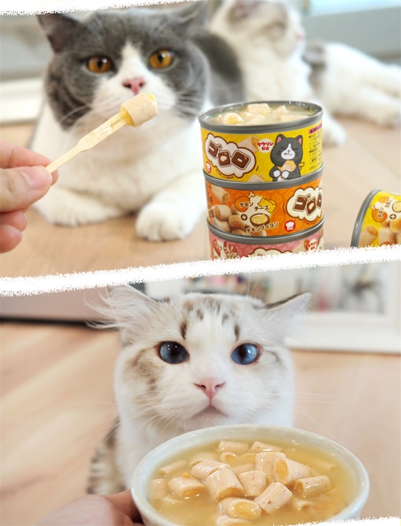 日本Hell's Kitchen地狱厨房 鸡肉芝士浓汤咕噜卷 成猫用 80g Q弹入味 适口性佳