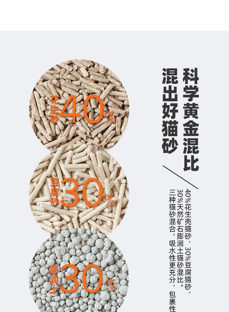 它它 混合花生猫砂-蓝风铃-盒装 2.5kg 可冲厕