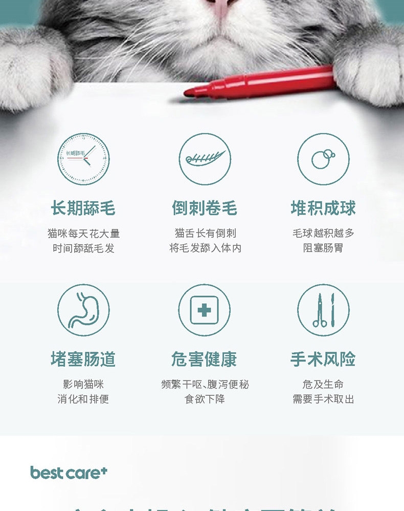 倍珍保 肠胃健化毛颗粒猫用 150g 调理肠胃 温和排毛