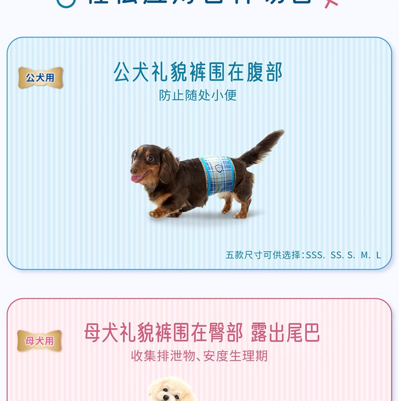 佳乐滋 礼貌裤公犬用L蓝 40片