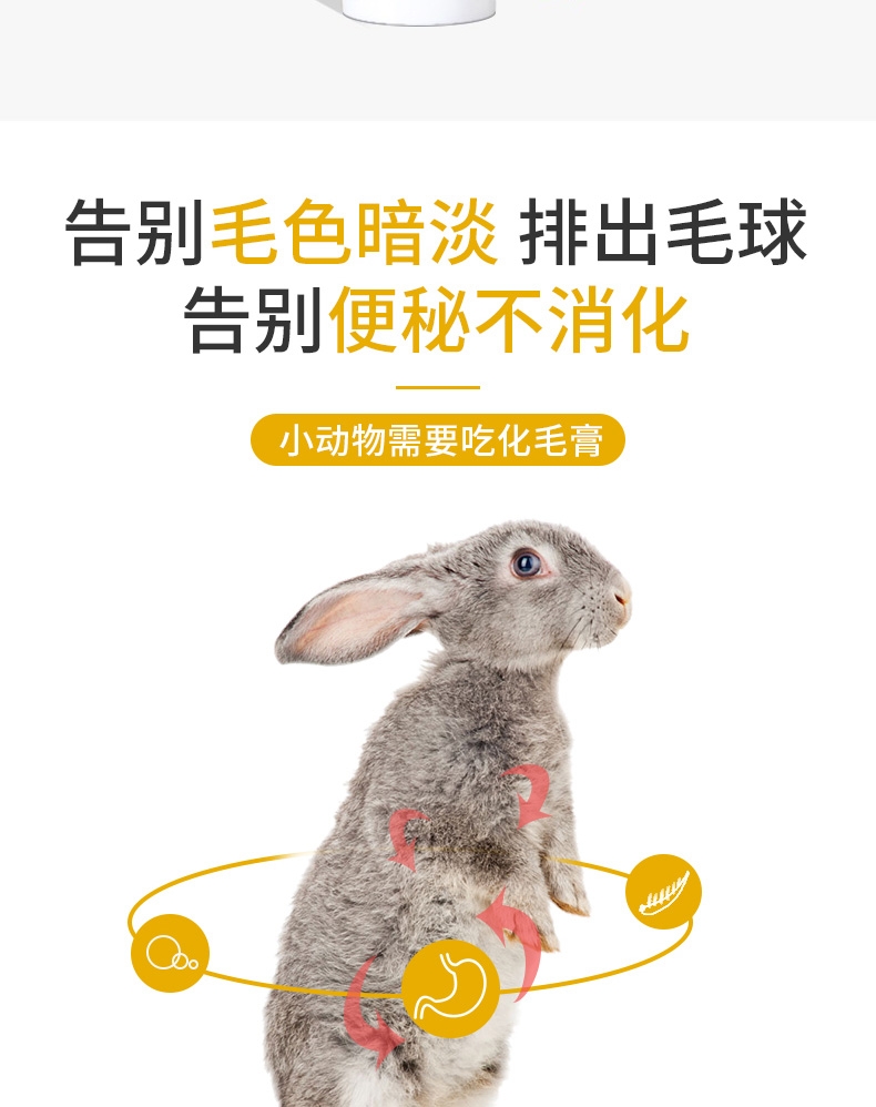 小宠之康 小动物木瓜化毛膏 50g 排毛球补营养