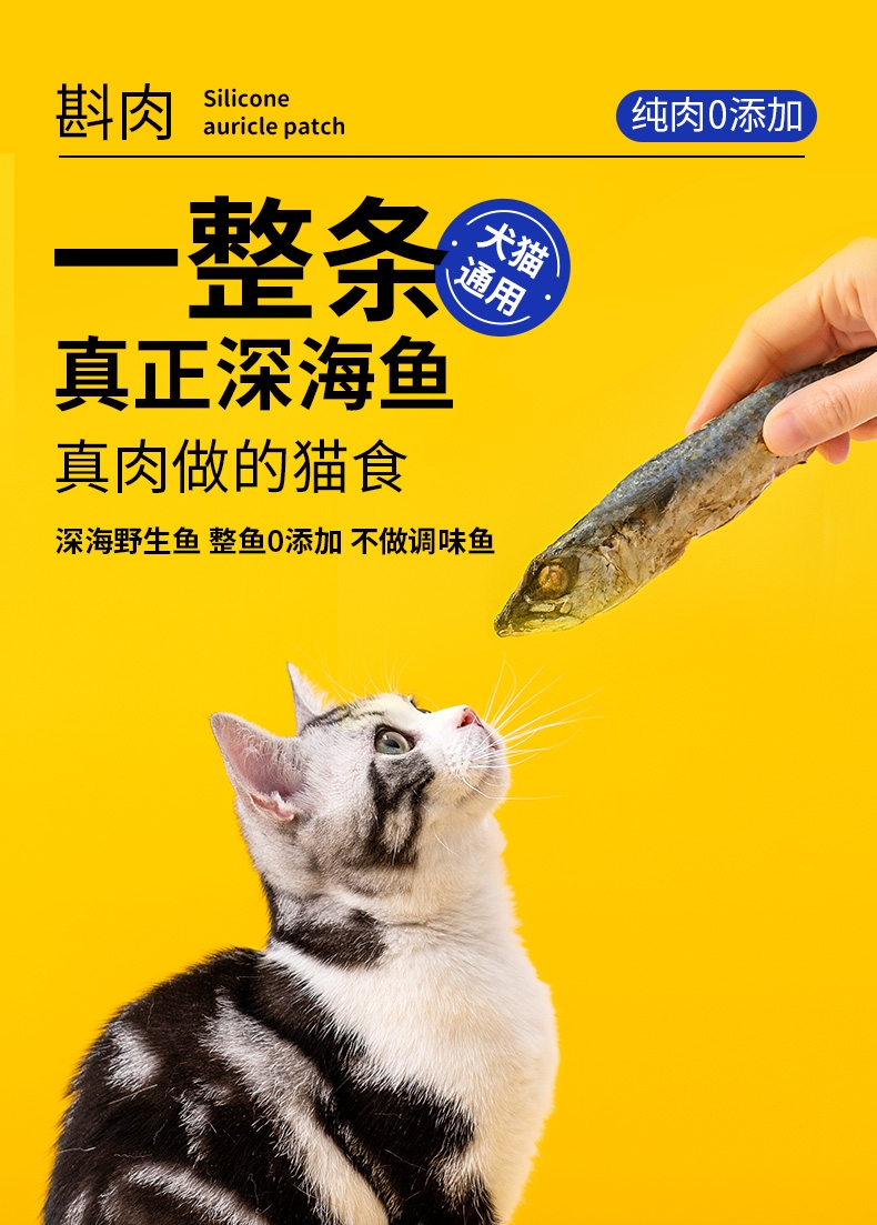 斟肉 一条整鱼 *6 新鲜海捕 无添加 猫狗零食