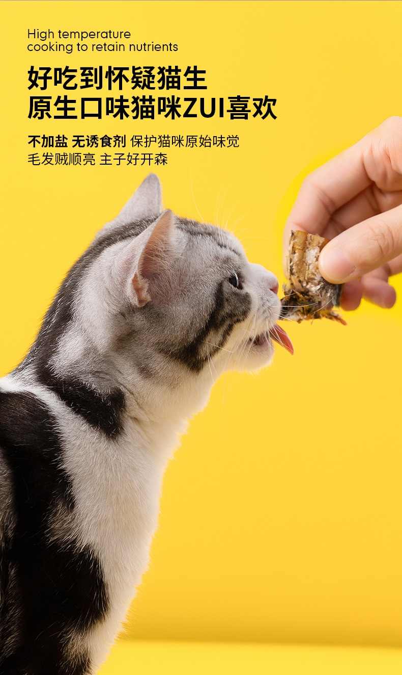斟肉 一条整鱼 *6 新鲜海捕 无添加 猫狗零食