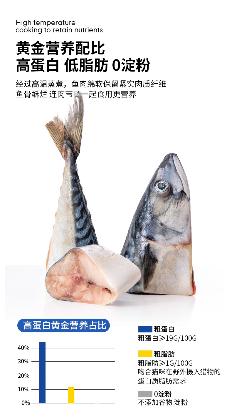 斟肉 一条整鱼 *6 新鲜海捕 无添加 猫狗零食