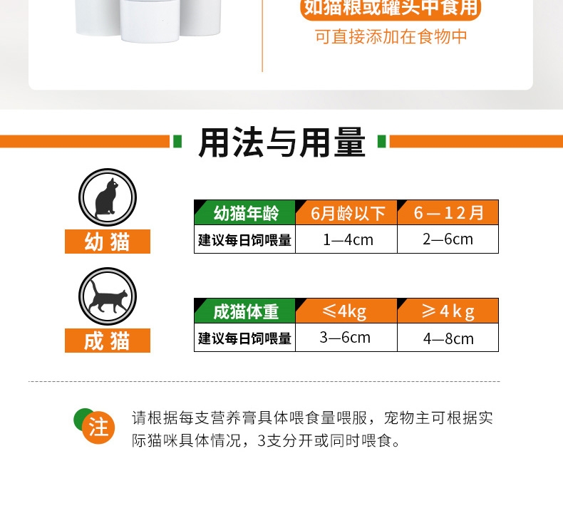 新宠之康 化毛营养美毛多效协同化毛球套装 80g*3 美毛化毛护肠三管齐下
