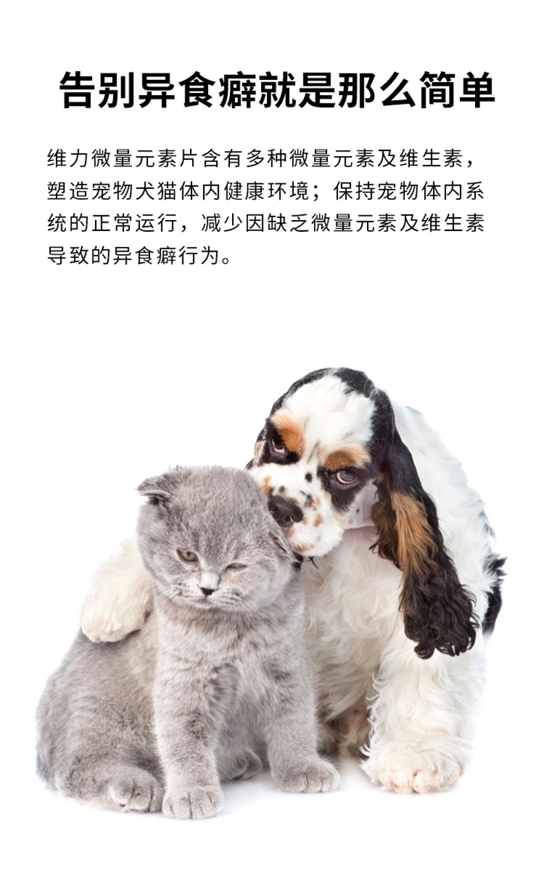 红狗 微量元素片 90片/瓶 (犬猫通用) 缓解异食癖