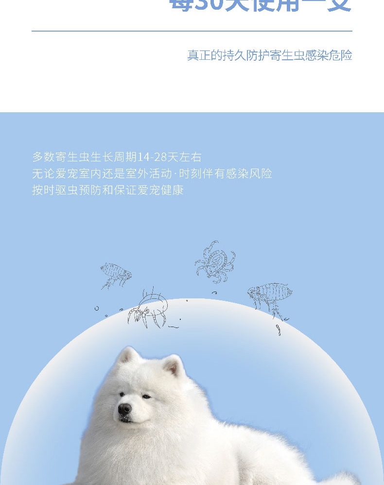 小可宠药 非泼罗尼滴剂 中型犬1.34ml*1支 适合10-20kg 温和安全 狗体外驱虫