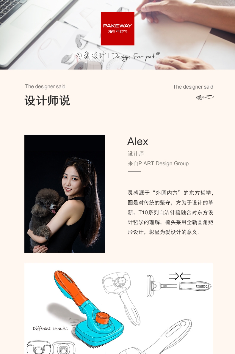 派可为 T10自洁针梳旋转版