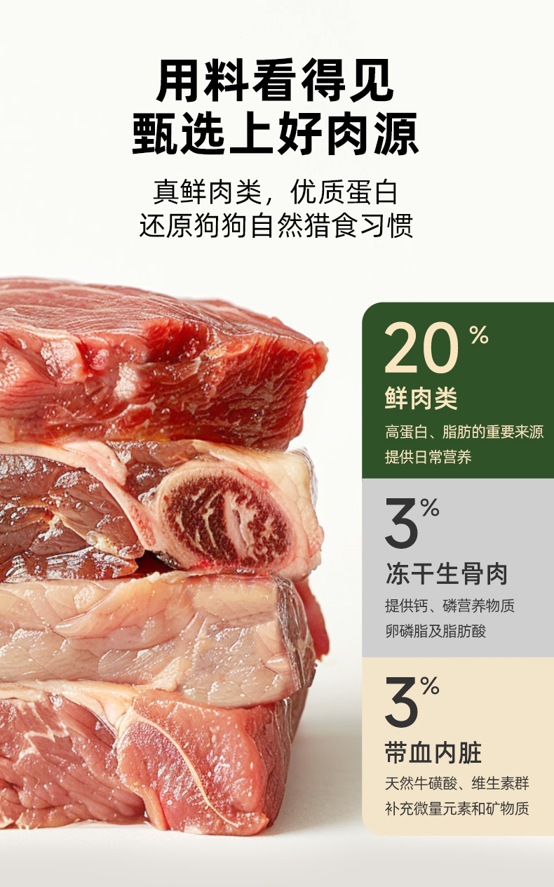 多可特 全价鸭肉梨狗粮多拼冻干犬粮 2.5kg
