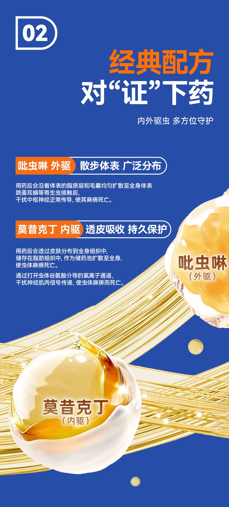 迪可它 吡虫啉莫昔克丁滴剂1ml单支*2 狗狗内外驱虫