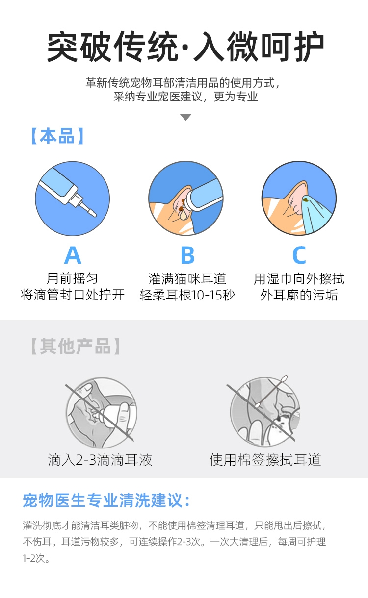 新宠之康宠物滴耳液龙朵舒pro 120ml犬猫通用