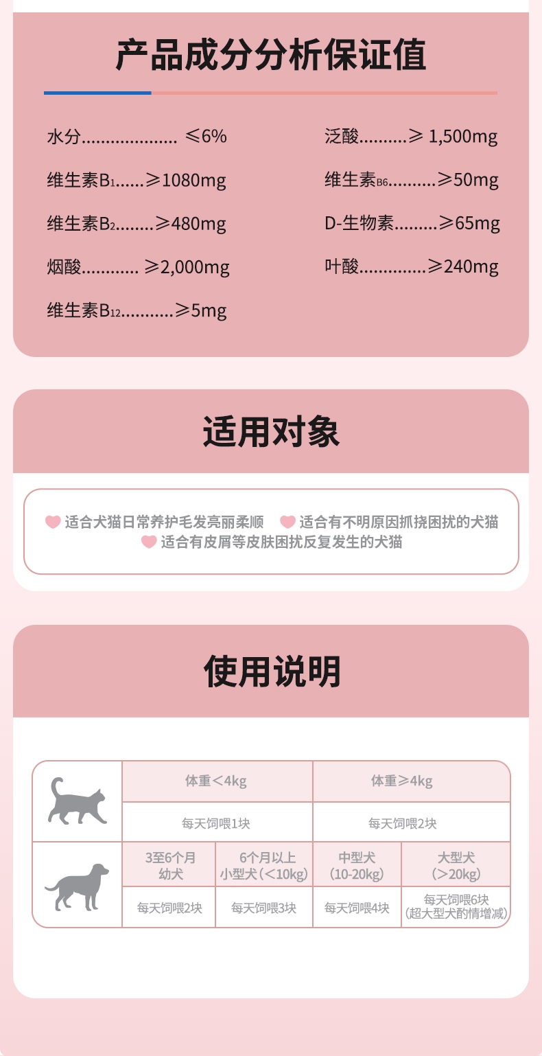 麦德氏 宠物营养补充剂机能维生素冻干零食猫狗通用40g