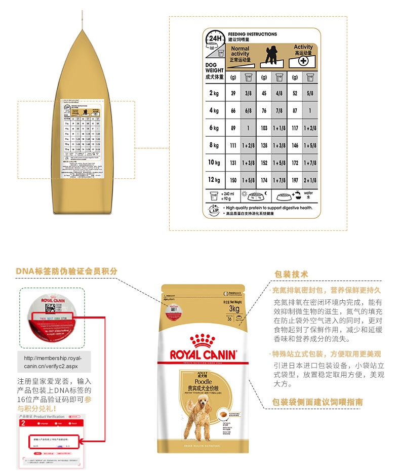 法国皇家ROYAL CANIN 泰迪贵宾成犬粮专用狗粮 3kg