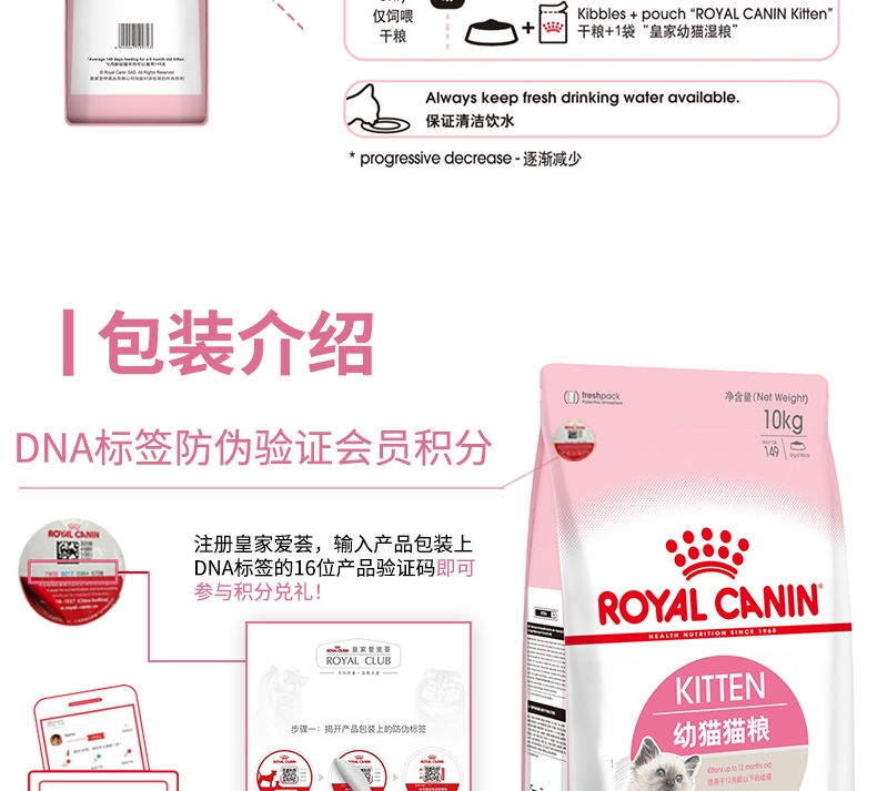 法国皇家ROYAL CANIN 12月以下及怀孕期母猫幼猫粮10kg K36