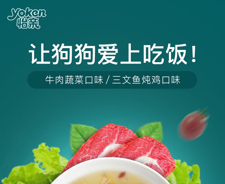 怡亲Yoken 牛肉蔬菜成犬湿粮鲜封包 110g