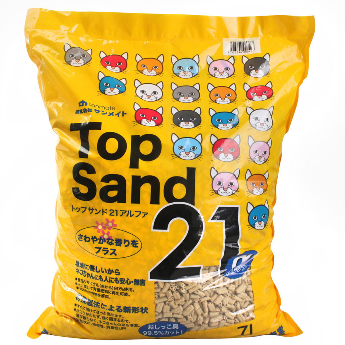 日本进口砂美特环保豆腐渣型猫砂7l 100%