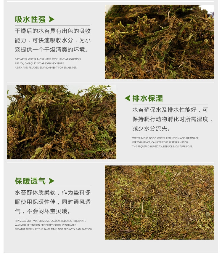 爬虫用品青苔垫材 保温保湿爬宠冬眠250克