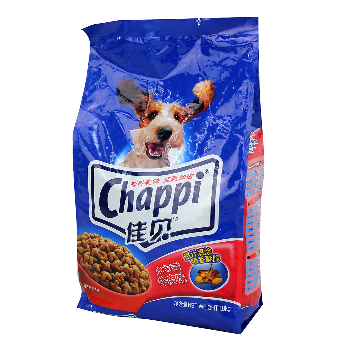 佳贝 成犬粮牛肉味狗粮1.8kg