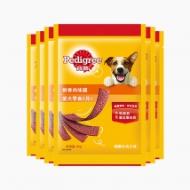 宝路Pedigree 烟熏牛肉味鲜香肉味脯 80g*6 狗零食