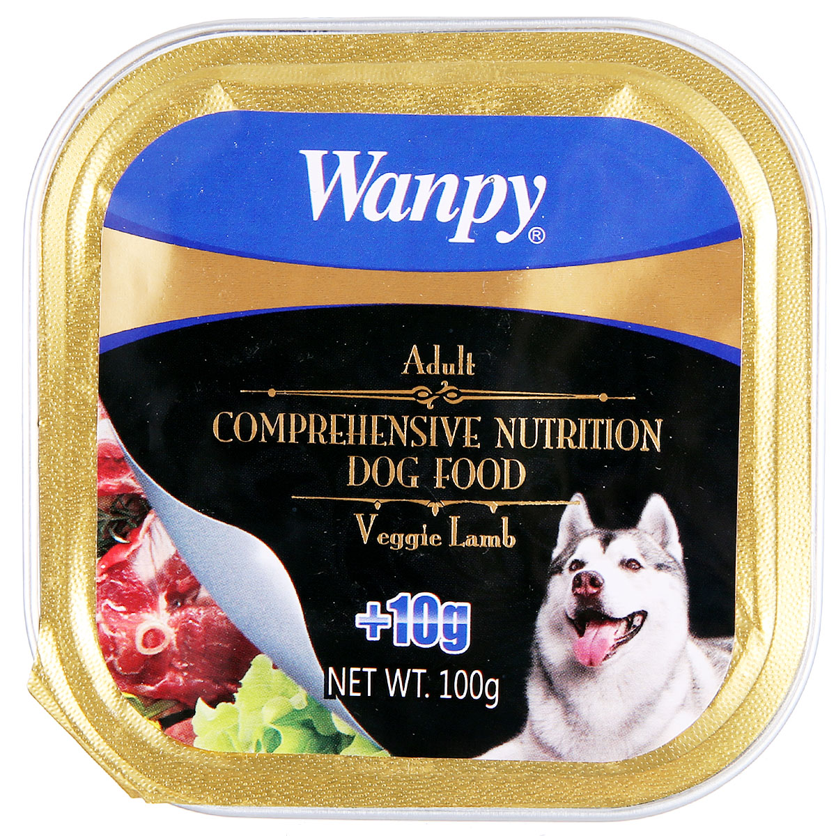顽皮wanpy 成犬用羊肉佐鲜蔬狗罐头110g 狗湿粮