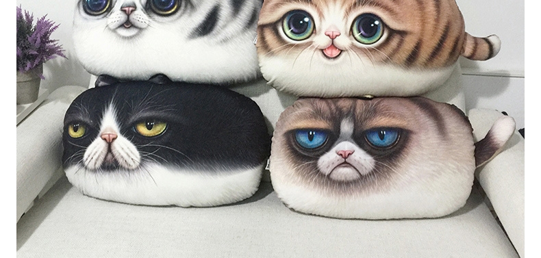 【清仓】猫范 3D喵星人印花沙发垫靠枕