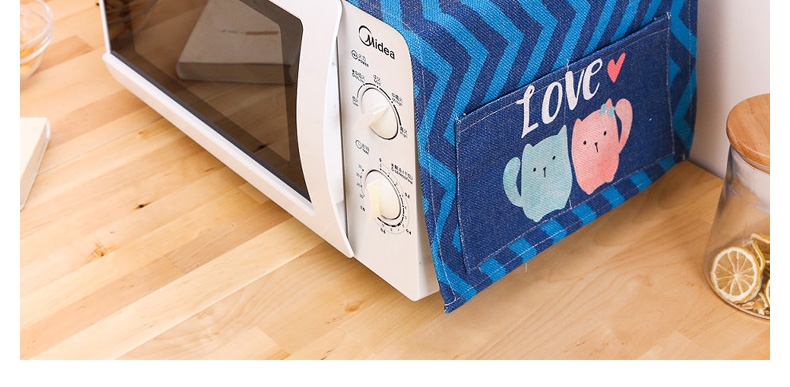 【清仓】一橙 日式卡通微波炉罩 创意布艺防尘收纳罩布电烤箱罩 床头柜盖布盖巾