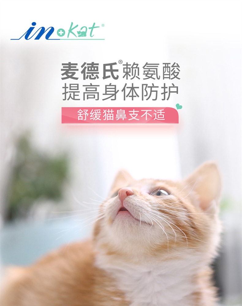 麦德氏In-kat 猫用鼻支安 10g 猫胺膏赖氨酸牛磺酸感冒营养膏