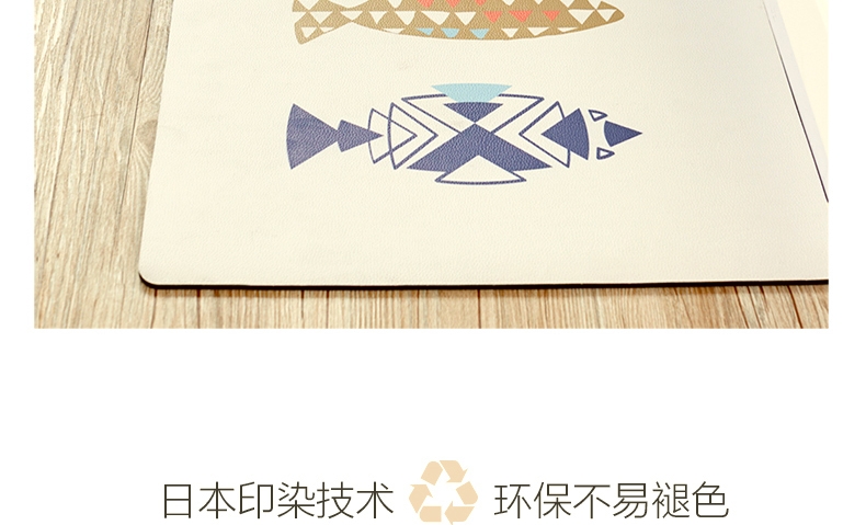 认真 鱼情未了厨房pvc地垫 防油防水不易褪色