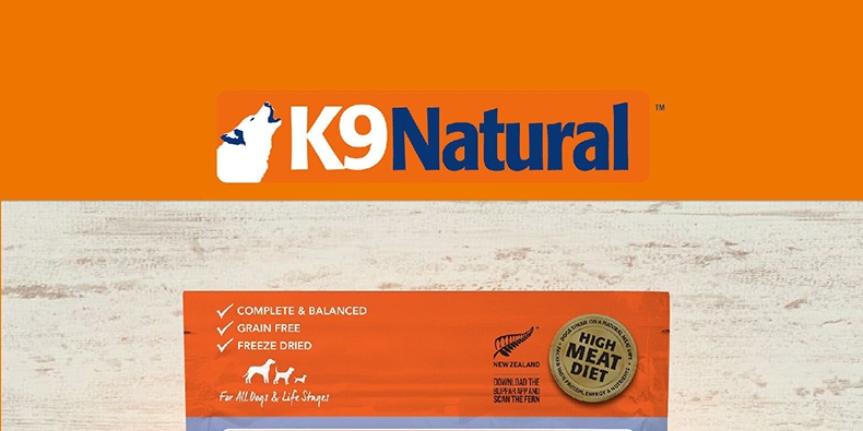 K9 Natural 冻干无谷羊肉狗粮 500g 90%肉含量 新西兰进口